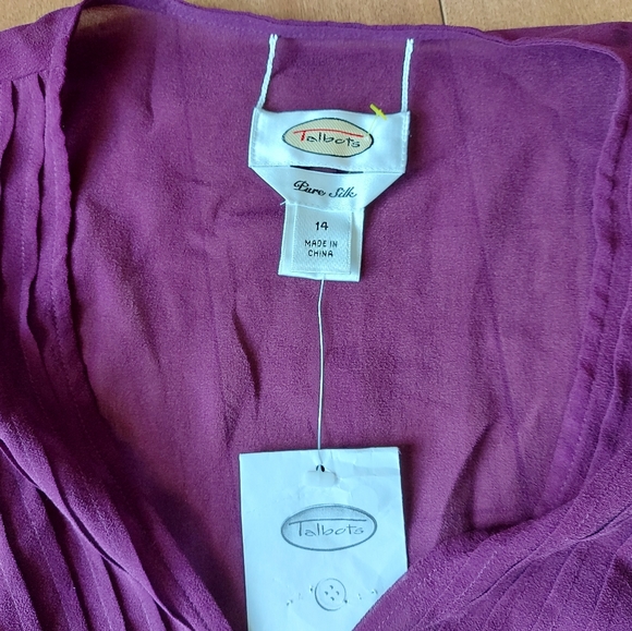 Talbots silk peasant blouse NWT - Picture 2 of 4